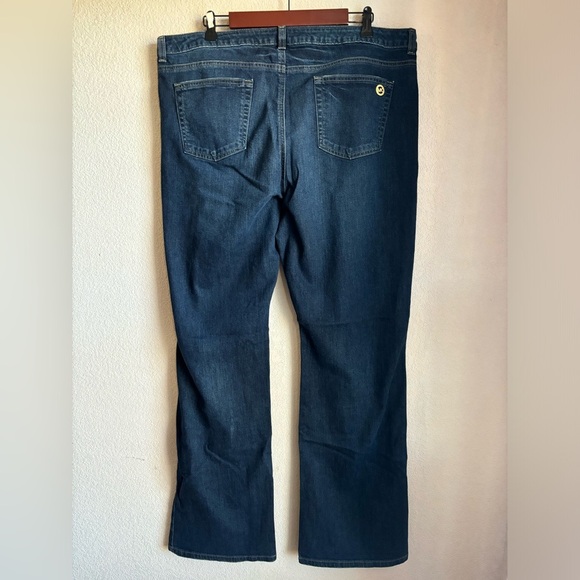 Michael Kors Dark Wash Mid-Rise Bootcut Jeans 16 - Picture 4 of 11
